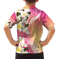 Aloha Hawaii Festive Family Matching Short Sleeve Bodycon Dress and Hawaiian Shirt Frangipani Lace Classic - Spring Vibes LT7 - Polynesian Pride