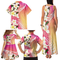 Aloha Hawaii Festive Family Matching Tank Maxi Dress and Hawaiian Shirt Frangipani Lace Classic - Spring Vibes LT7 - Polynesian Pride