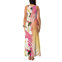 Aloha Hawaii Festive Family Matching Tank Maxi Dress and Hawaiian Shirt Frangipani Lace Classic - Spring Vibes LT7 - Polynesian Pride