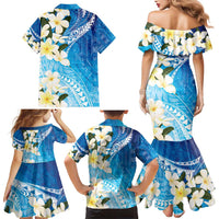 Aloha Hawaii Festive Family Matching Mermaid Dress and Hawaiian Shirt Frangipani Lace Classic - Oceanic LT7 - Polynesian Pride
