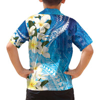 Aloha Hawaii Festive Family Matching Summer Maxi Dress and Hawaiian Shirt Frangipani Lace Classic - Oceanic LT7 - Polynesian Pride