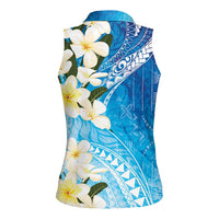 Aloha Hawaii Festive Women Sleeveless Polo Shirt Frangipani Lace Classic - Oceanic LT7 - Polynesian Pride