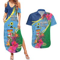 Personalized Malampa Fiji Day Together We Grow Couples Matching Summer Maxi Dress and Hawaiian Shirt Special Tapa Mix LT7 Colorful - Polynesian Pride