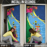 Personalized Malampa Fiji Day Together We Grow Door Cover Special Tapa Mix LT7 - Polynesian Pride