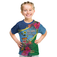 Personalized Malampa Fiji Day Together We Grow Kid T Shirt Special Tapa Mix LT7 Colorful - Polynesian Pride