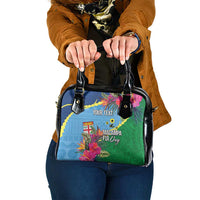 Personalized Malampa Fiji Day Together We Grow Shoulder Handbag Special Tapa Mix - Polynesian Pride