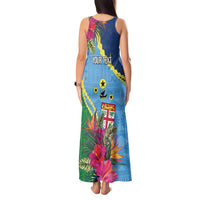 Personalized Malampa Fiji Day Together We Grow Tank Maxi Dress Special Tapa Mix LT7 - Polynesian Pride