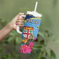 Personalized Malampa Fiji Day Together We Grow Tumbler With Handle Special Tapa Mix - Polynesian Pride