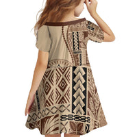 Samoa Siapo Motif Family Matching Short Sleeve Bodycon Dress and Hawaiian Shirt Classic Style LT7 - Polynesian Pride