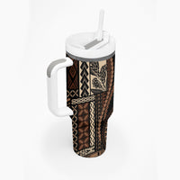 Samoa Siapo Motif Tumbler With Handle Classic Style - Black Ver