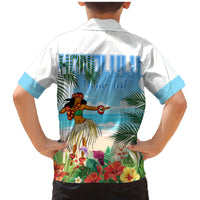 Personalised Hawaii Hula Girl Family Matching Mermaid Dress and Hawaiian Shirt Honolulu Festival LT7 - Polynesian Pride