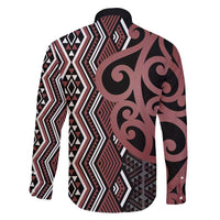Maori Taniko Patterns Family Matching Tank Maxi Dress and Hawaiian Shirt Brown Patiki Motifs Mix Whakairo Ngaru LT7 - Polynesian Pride