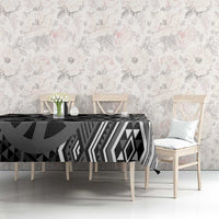 Maori Taniko Patterns Tablecloth Black Patiki Motifs Mix Whakairo Ngaru