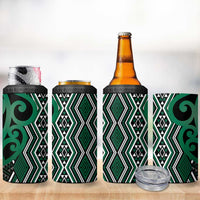 Maori Taniko Patterns 4 in 1 Can Cooler Tumbler Pounamu Patiki Motifs Mix Whakairo Ngaru LT7 - Polynesian Pride