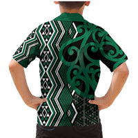 Maori Taniko Patterns Family Matching Mermaid Dress and Hawaiian Shirt Pounamu Patiki Motifs Mix Whakairo Ngaru LT7 - Polynesian Pride