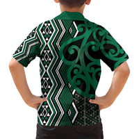 Maori Taniko Patterns Family Matching Tank Maxi Dress and Hawaiian Shirt Pounamu Patiki Motifs Mix Whakairo Ngaru LT7 - Polynesian Pride