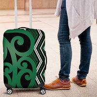 Maori Taniko Patterns Luggage Cover Pounamu Patiki Motifs Mix Whakairo Ngaru LT7 Green - Polynesian Pride