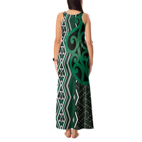 Maori Taniko Patterns Tank Maxi Dress Pounamu Patiki Motifs Mix Whakairo Ngaru LT7 - Polynesian Pride