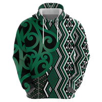 Maori Taniko Patterns Zip Hoodie Pounamu Patiki Motifs Mix Whakairo Ngaru LT7 - Polynesian Pride