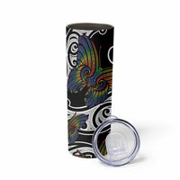 Aotearoa Takatapui Pride Skinny Tumbler Rainbow Butterfly - Free To Love LT7 - Polynesian Pride