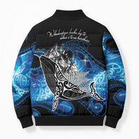 Maori Matariki Te Araroa Paikea Starry Bomber Puffer Jacket Tangaroa Whakatauki