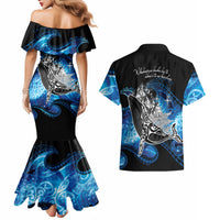 Maori Matariki Te Araroa Paikea Starry Couples Matching Mermaid Dress and Hawaiian Shirt Tangaroa Whakatauki LT7 - Polynesian Pride