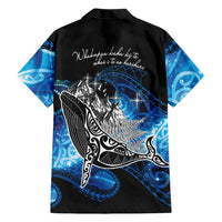 Maori Matariki Te Araroa Paikea Starry Family Matching Off The Shoulder Long Sleeve Dress and Hawaiian Shirt Tangaroa Whakatauki LT7 - Polynesian Pride