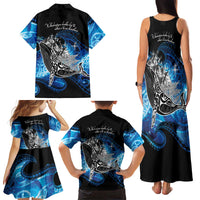 Maori Matariki Te Araroa Paikea Starry Family Matching Tank Maxi Dress and Hawaiian Shirt Tangaroa Whakatauki LT7 - Polynesian Pride