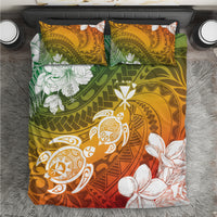 Kanaka Maoli Hawaii Flag Day Bedding Set Vibrant Frangipani