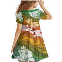 Kanaka Maoli Hawaii Flag Day Family Matching Mermaid Dress and Hawaiian Shirt Vibrant Frangipani LT7 - Polynesian Pride
