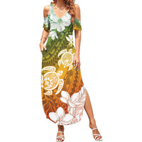 Kanaka Maoli Hawaii Flag Day Family Matching Summer Maxi Dress and Hawaiian Shirt Vibrant Frangipani LT7 Mom's Dress Colorful - Polynesian Pride