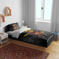 Personalized Papua New Guinea Milne Bay Bedding Set Bagi Necklace Mix Lime Pot Grunge
