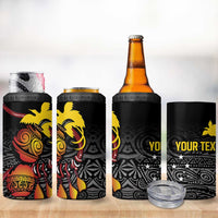 Personalized Papua New Guinea Milne Bay 4 in 1 Can Cooler Tumbler Bagi Necklace Mix Lime Pot Grunge LT7 - Polynesian Pride