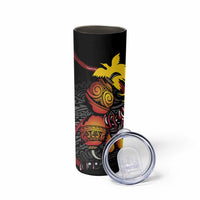 Personalized Papua New Guinea Milne Bay Skinny Tumbler Bagi Necklace Mix Lime Pot Grunge LT7 - Polynesian Pride