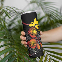 Personalized Papua New Guinea Milne Bay Skinny Tumbler Bagi Necklace Mix Lime Pot Grunge LT7 - Polynesian Pride