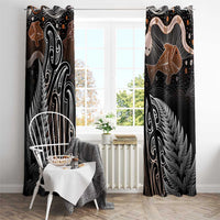 Aotearoa Maori - Australia Indigenous Window Curtain Koiri Whakairo Mix Aboriginal Art - Polynesian Pride