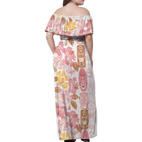 Christmas Aloha Hawaii Tiki Family Matching Off Shoulder Maxi Dress and Hawaiian Shirt Hibiscus Spring Colors LT7 - Polynesian Pride