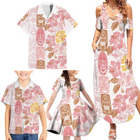 Christmas Aloha Hawaii Tiki Family Matching Summer Maxi Dress and Hawaiian Shirt Hibiscus Spring Colors LT7 - Polynesian Pride