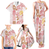 Christmas Aloha Hawaii Tiki Family Matching Tank Maxi Dress and Hawaiian Shirt Hibiscus Spring Colors LT7 - Polynesian Pride