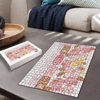 Christmas Aloha Hawaii Tiki Puzzle Hibiscus Spring Colors - Polynesian Pride