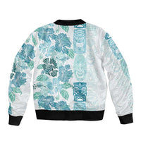 Christmas Aloha Hawaii Tiki Bomber Jacket Hibiscus Summer Colors - Polynesian Pride