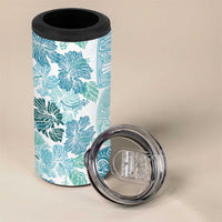 Christmas Aloha Hawaii Tiki 4 in 1 Can Cooler Tumbler Hibiscus Summer Colors LT7 - Polynesian Pride