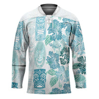 Christmas Aloha Hawaii Tiki Hockey Jersey Hibiscus Summer Colors - Polynesian Pride