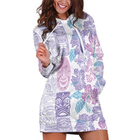 Christmas Aloha Hawaii Tiki Hoodie Dress Hibiscus Winter Colors LT7 Lavender - Polynesian Pride