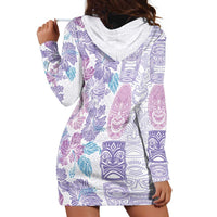 Christmas Aloha Hawaii Tiki Hoodie Dress Hibiscus Winter Colors LT7 - Polynesian Pride