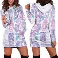 Christmas Aloha Hawaii Tiki Hoodie Dress Hibiscus Winter Colors LT7 - Polynesian Pride