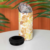 Christmas Aloha Hawaii Tiki 4 in 1 Can Cooler Tumbler Hibiscus Autumn Colors LT7 - Polynesian Pride