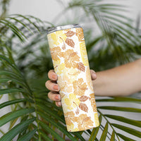 Christmas Aloha Hawaii Tiki Skinny Tumbler Hibiscus Autumn Colors LT7 - Polynesian Pride