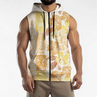 Christmas Aloha Hawaii Tiki Sleeveless Zip Hoodie Hibiscus Autumn Colors LT7 - Polynesian Pride