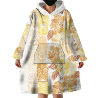Christmas Aloha Hawaii Tiki Wearable Blanket Hoodie Hibiscus Autumn Colors LT7 - Polynesian Pride